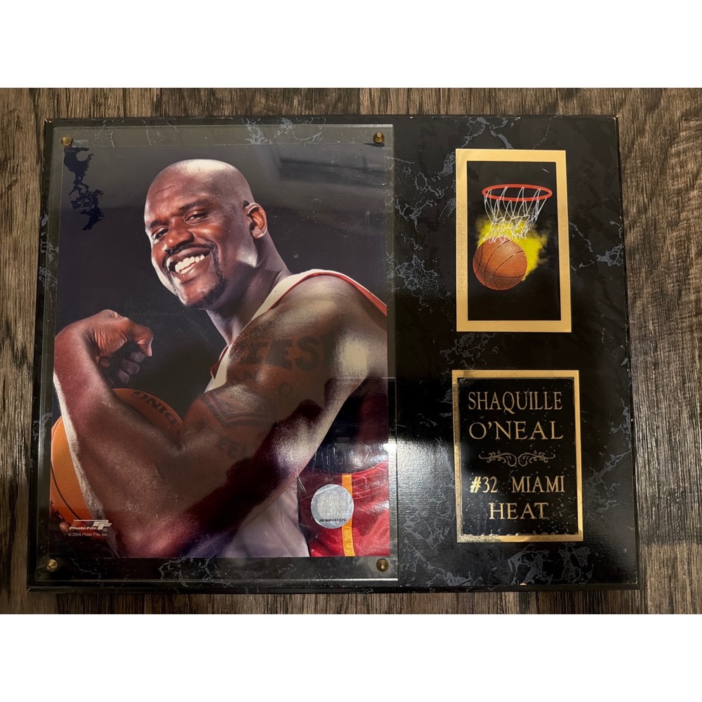 Shaquille O'Neal Miami Heat Photo File Plaque NBA Memorabilia #32 Shaq 2004
